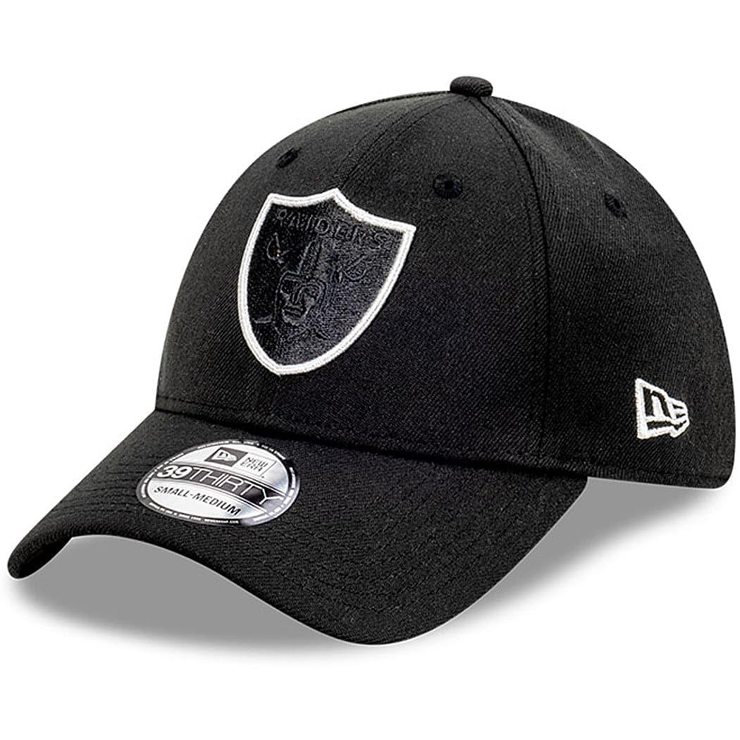 New Era Caps Las Vegas Raiders New Era NFL Pop Outline 39THIRTY Flex Fiit Curve Hat - Black