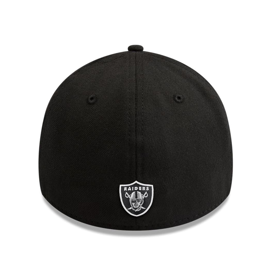New Era Caps Las Vegas Raiders New Era NFL Script 39THIRTY Flex Fit Curve Hat - Black
