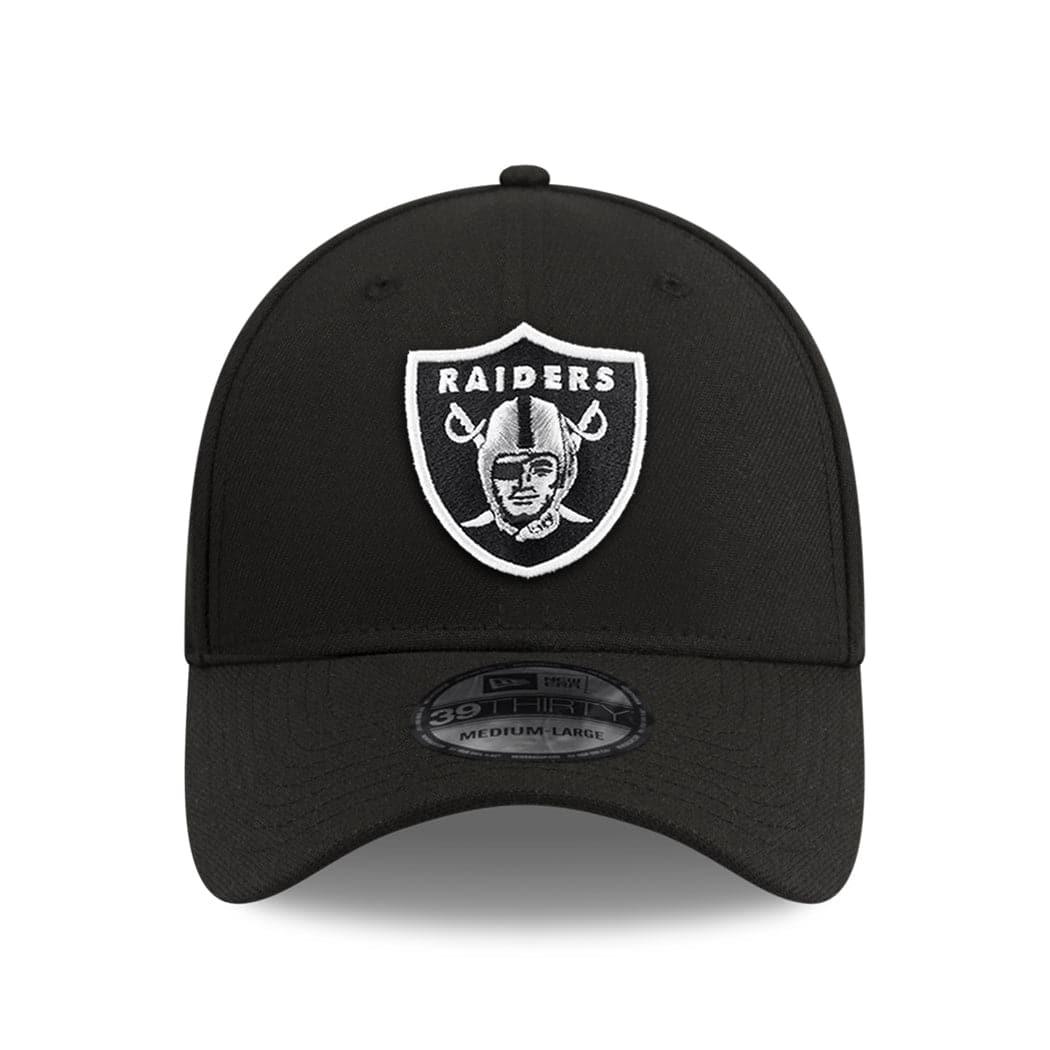 New Era Caps Las Vegas Raiders New Era NFL Team 39THIRTY Flex Fit Curve Hat - Black