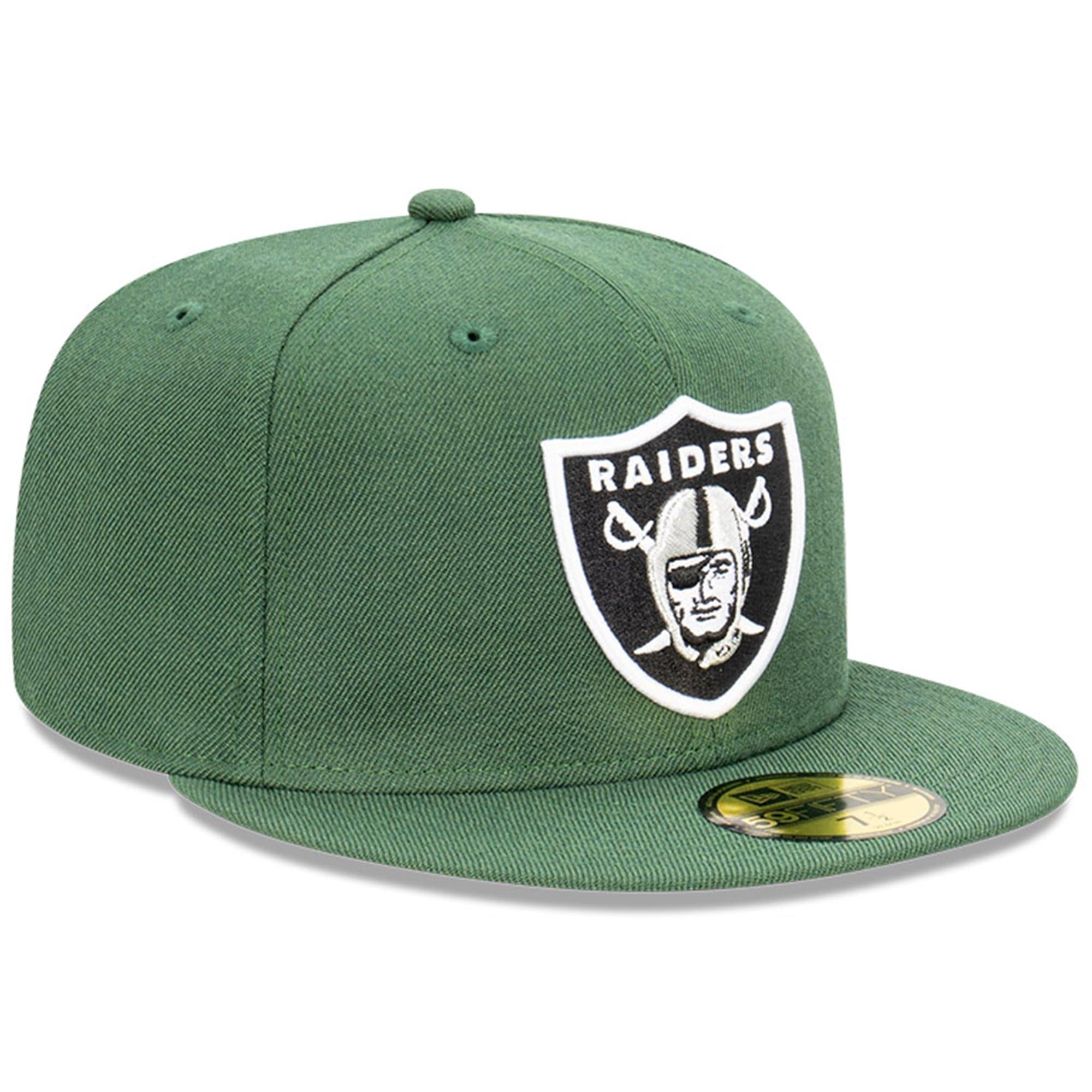 New Era Caps Las Vegas Raiders New Era NFL Team 59FIFTY Fitted Hat - Rifle Green