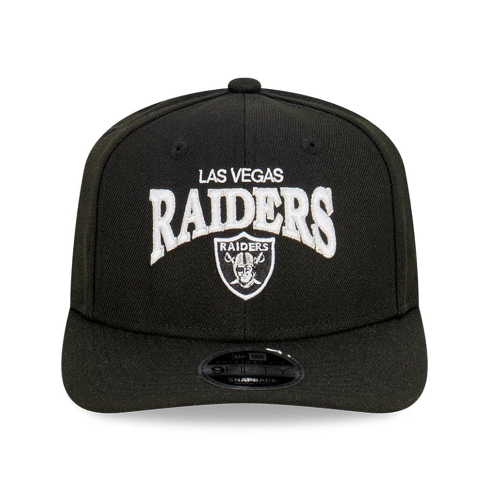 New Era Caps M/L Las Vegas Raiders New Era NFL Team Arch Pre-Curved OF 9FIFTY Snapback Hat - Black