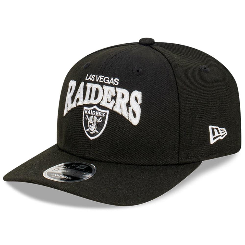 New Era Caps M/L Las Vegas Raiders New Era NFL Team Arch Pre-Curved OF 9FIFTY Snapback Hat - Black