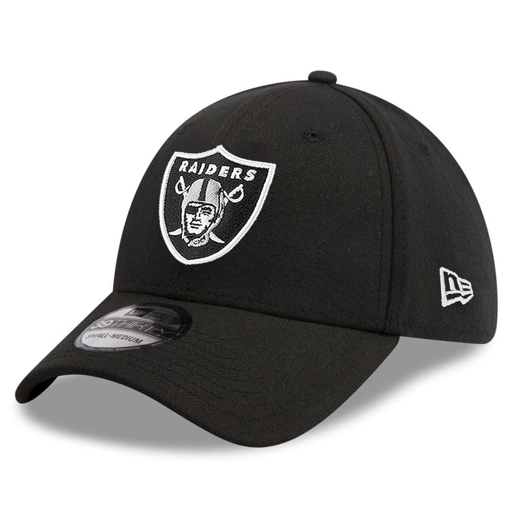 New Era Caps Las Vegas Raiders New Era NFL Team Established 39THIRTY Curve Flex Hat - Black