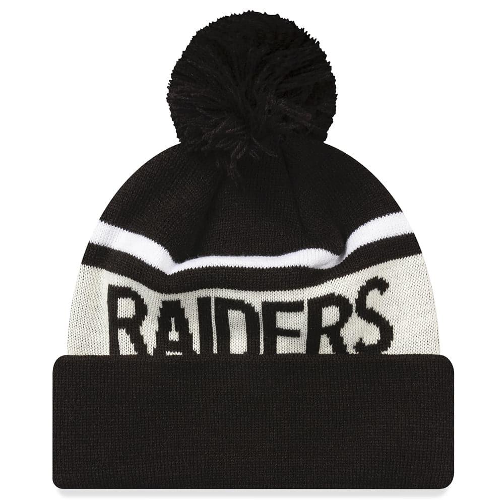 New Era Beanies Las Vegas Raiders New Era NFL Team Stone Stripe Knit Beanie - Black