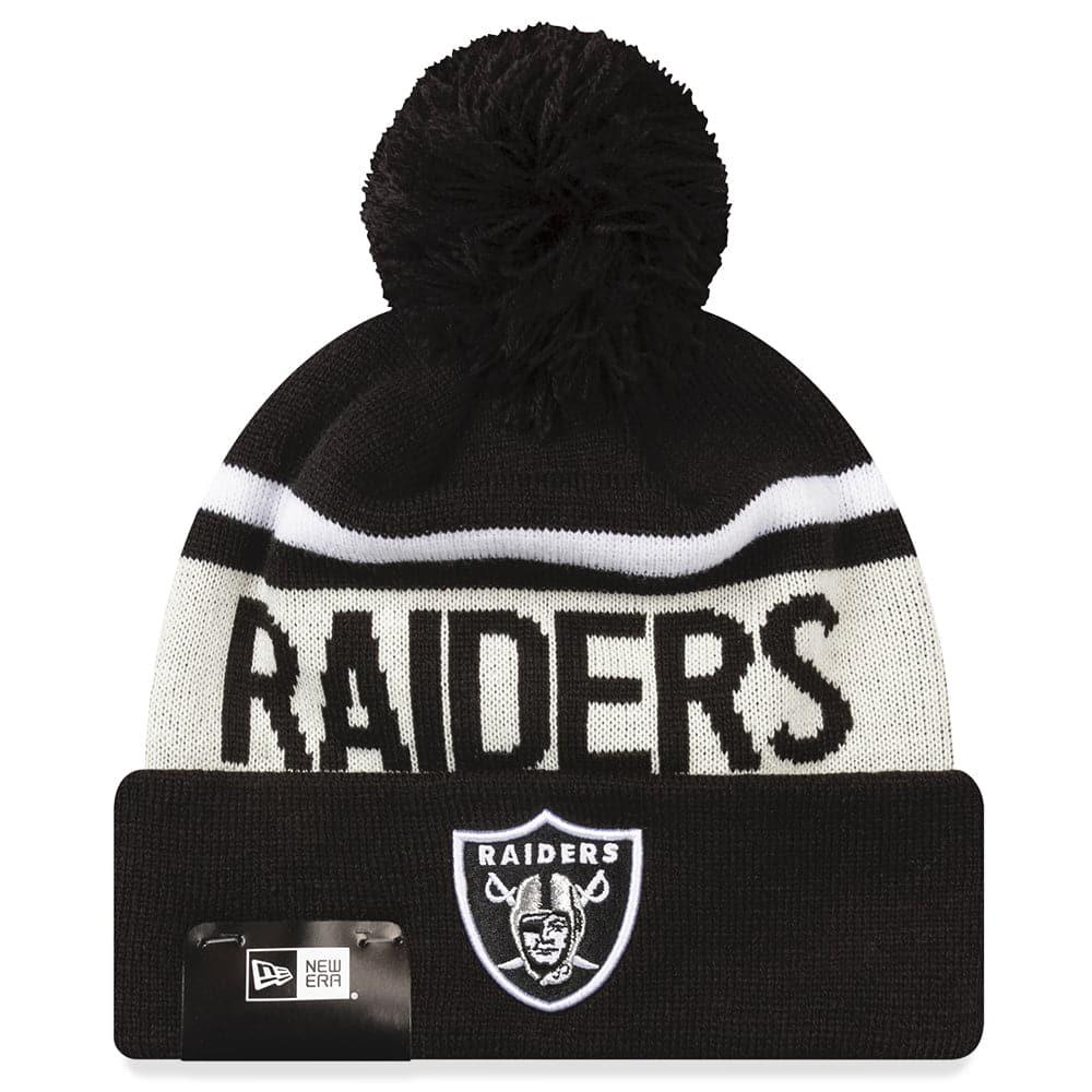 New Era Beanies Las Vegas Raiders New Era NFL Team Stone Stripe Knit Beanie - Black