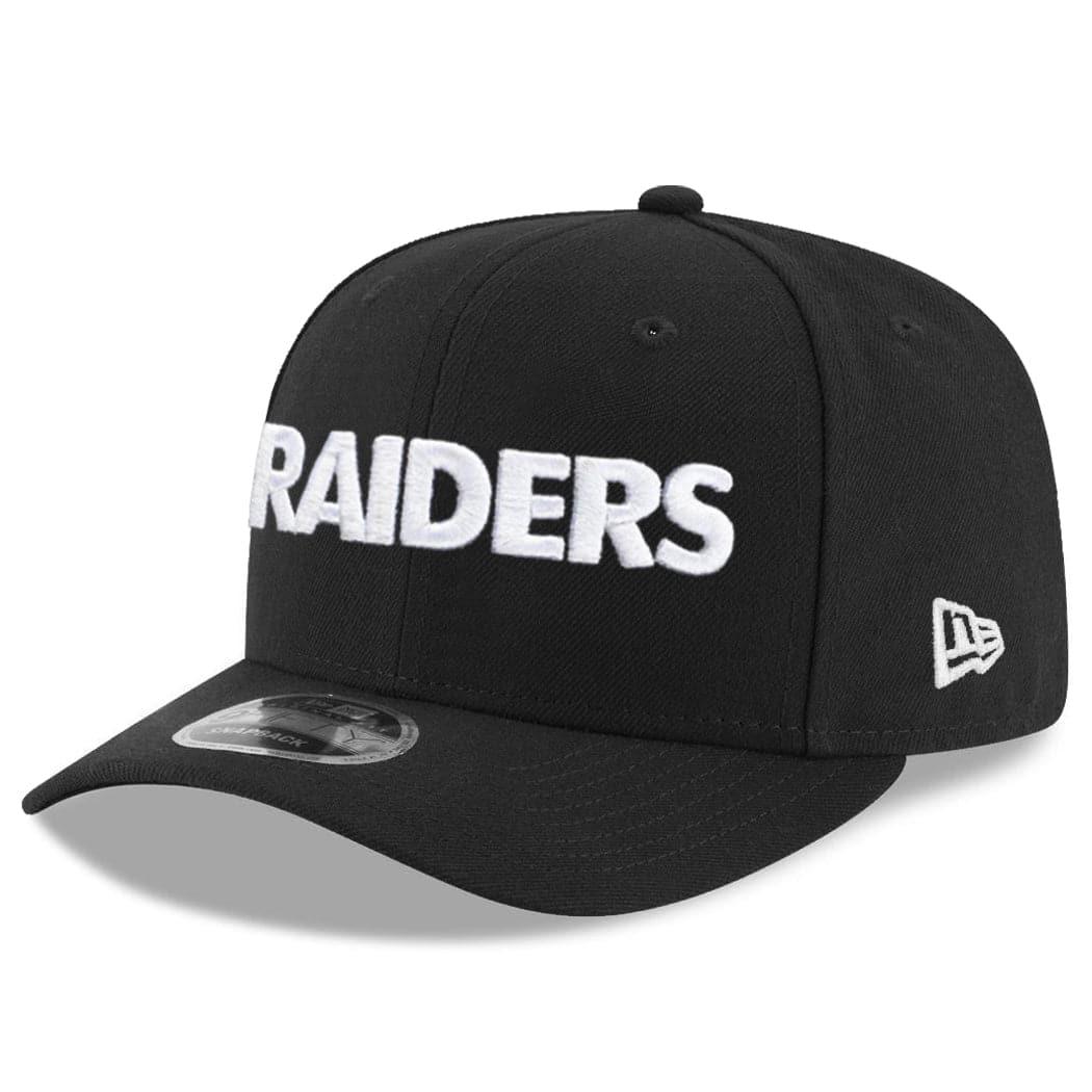 New Era Caps Las Vegas Raiders New Era NFL Wordmark 9FIFTY OF Pre-Curved Snapback Hat - Black