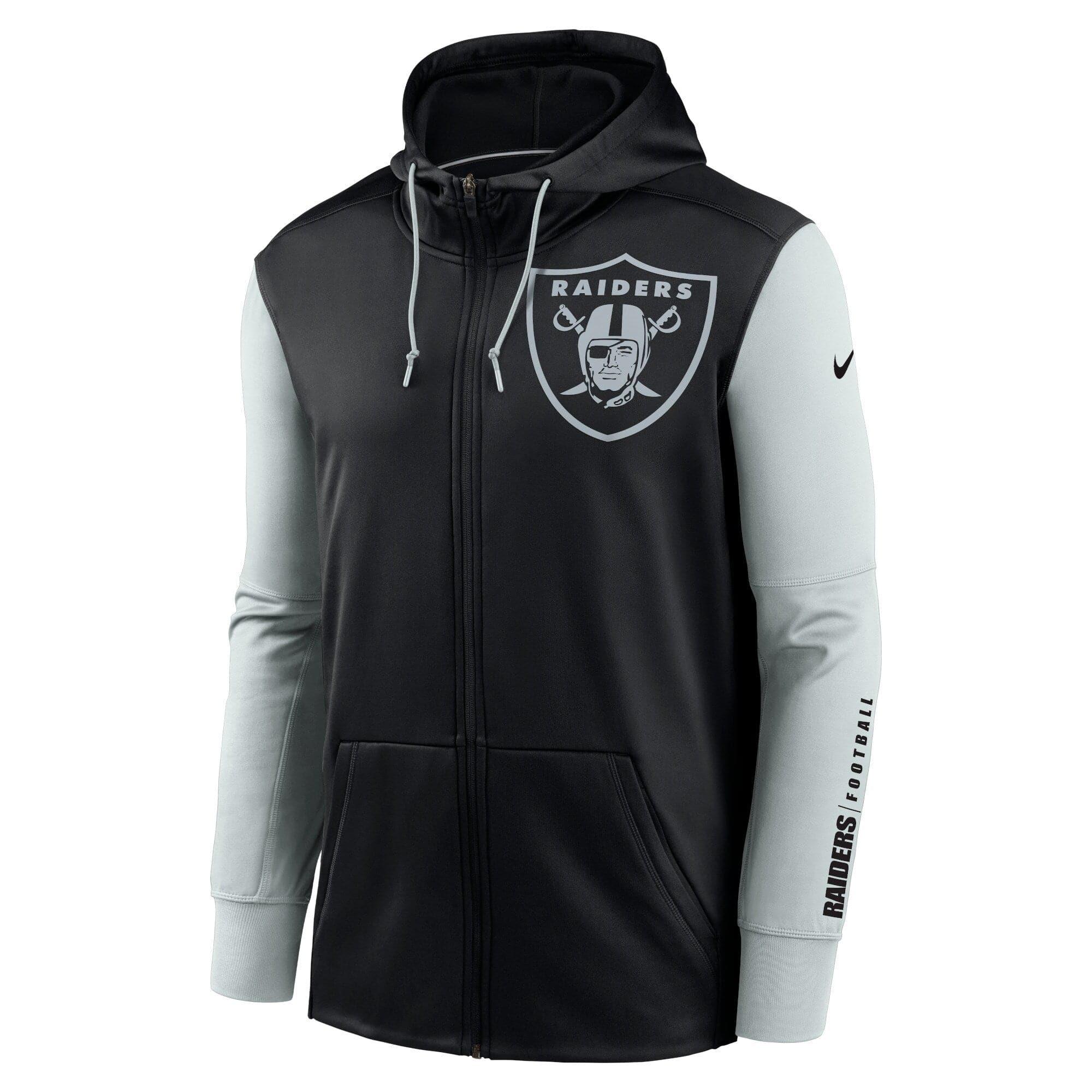 Nike Jumpers Las Vegas Raiders Nike NFL Mascot Full Zip Performance Hoodie Jumper - Black