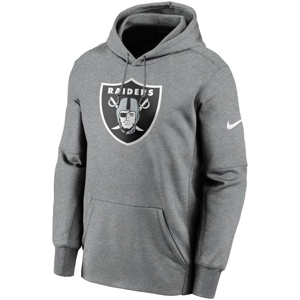 Nike Jumpers Las Vegas Raiders Nike NFL Prime Logo Therma Hoodie Jumper - Dark Grey Heather