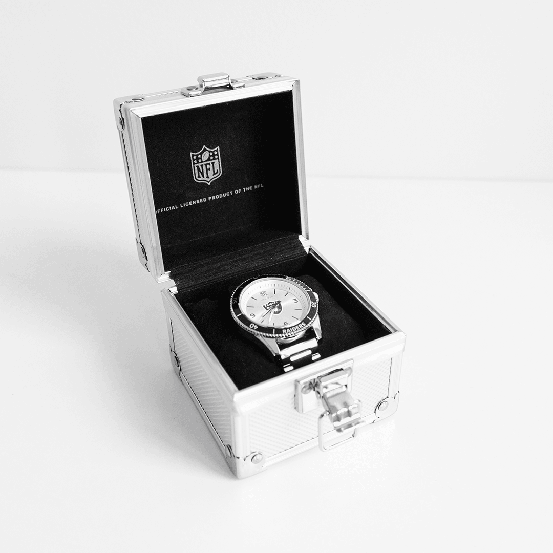 Uncle Jack Accessories Las Vegas Raiders Uncle Jack NFL Team Unisex Watch - Silver