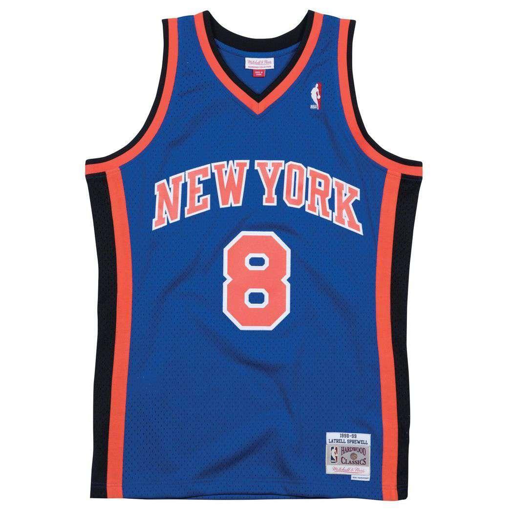 Mitchell And Ness Jerseys S Latrell Sprewell New York Knicks Mitchell & Ness NBA 98-99 Swingman Jersey - Blue