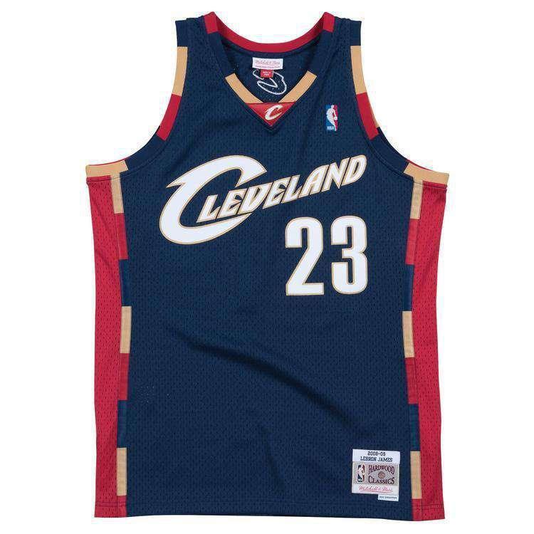 Mitchell And Ness Jerseys Lebron James Cleveland Cavaliers Mitchell & Ness NBA Swingman Jersey - Navy