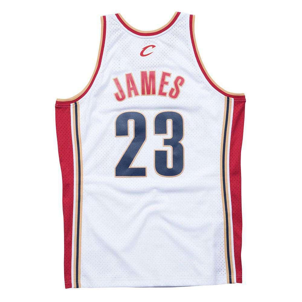 Mitchell And Ness Jerseys Lebron James Cleveland Cavaliers Mitchell & Ness NBA Swingman Jersey - White