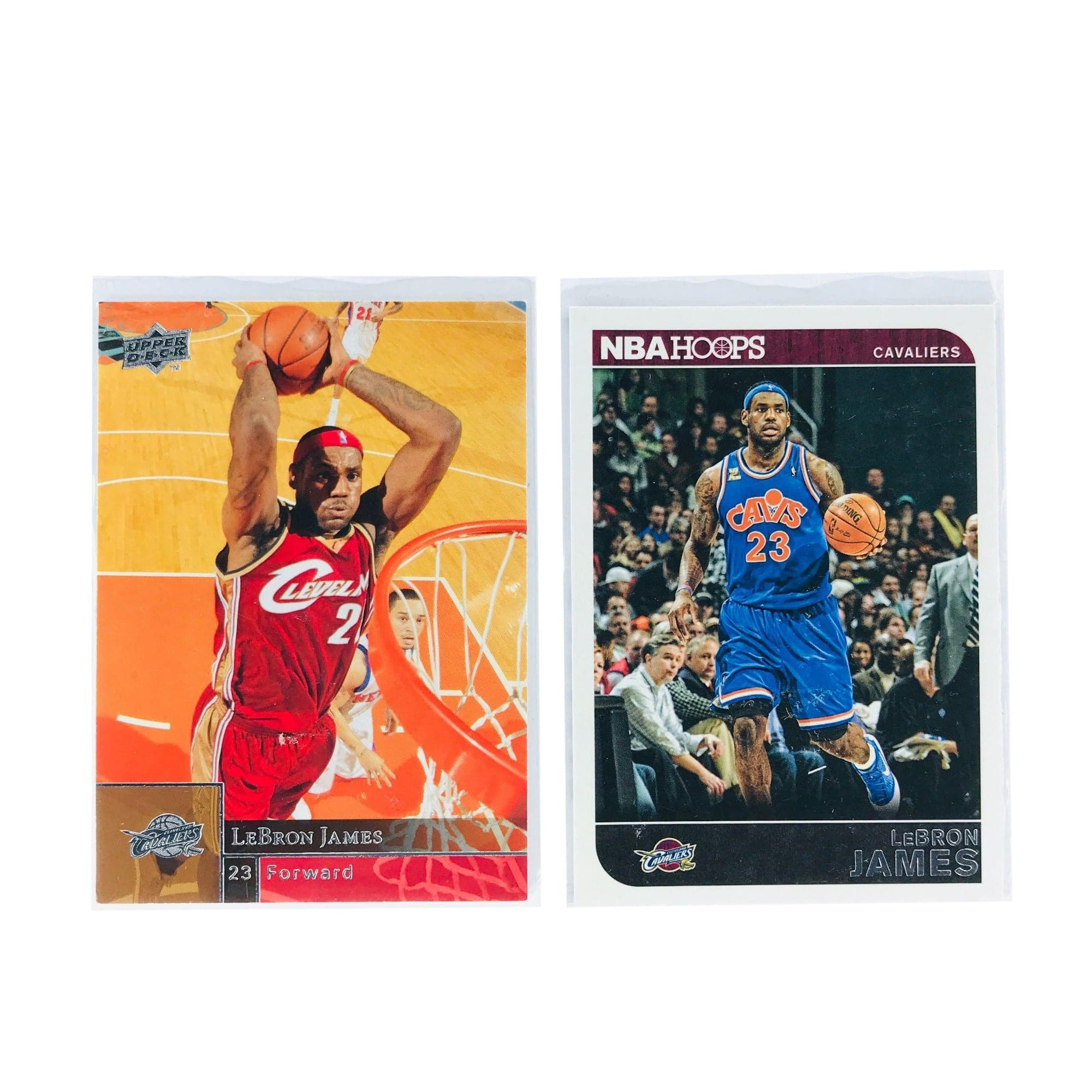 Panini Cards LeBron James Cleveland Cavaliers Panini/Upper Deck NBA 2 Card Set