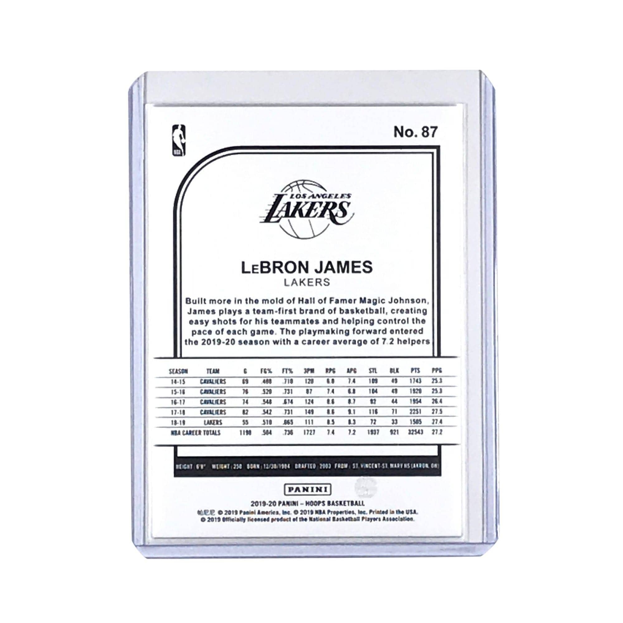 Panini Cards LeBron James Los Angeles Lakers 2019-20 Panini Hoops NBA Green Aus Excl Card