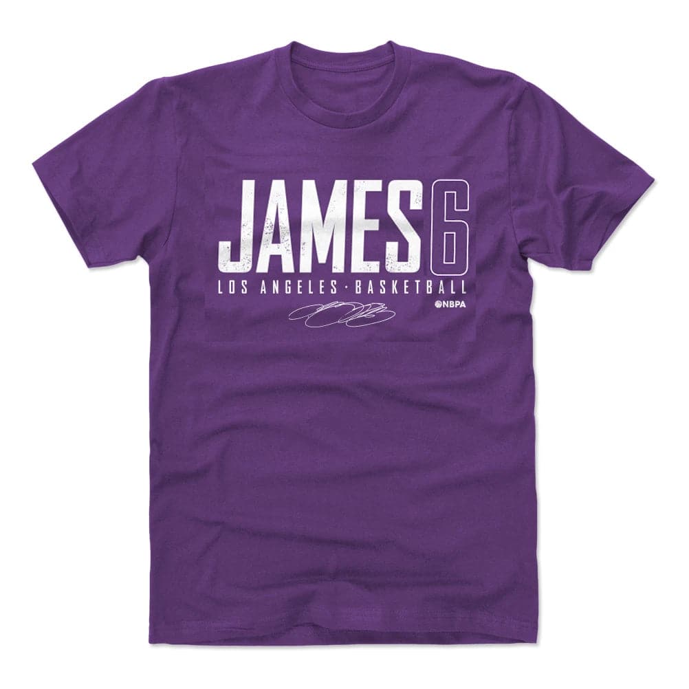 500 Level T-Shirts LeBron James Los Angeles Lakers 500 Level NBA Elite T-Shirt - Purple
