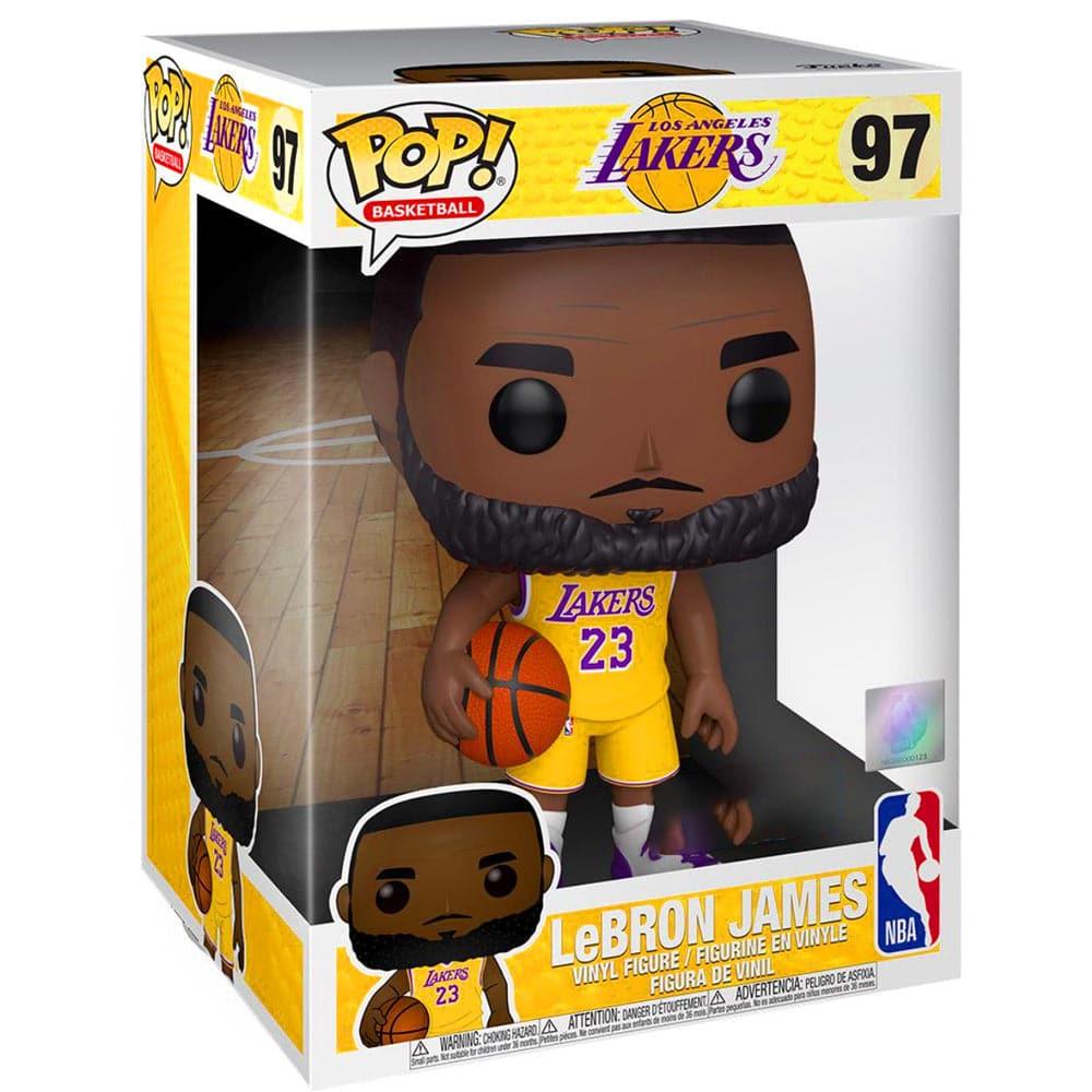 Funko Figures LeBron James Los Angeles Lakers Funko NBA Jumbo 10" 97 Pop Figure - Yellow
