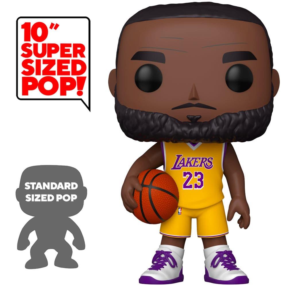Funko Figures LeBron James Los Angeles Lakers Funko NBA Jumbo 10" 97 Pop Figure - Yellow