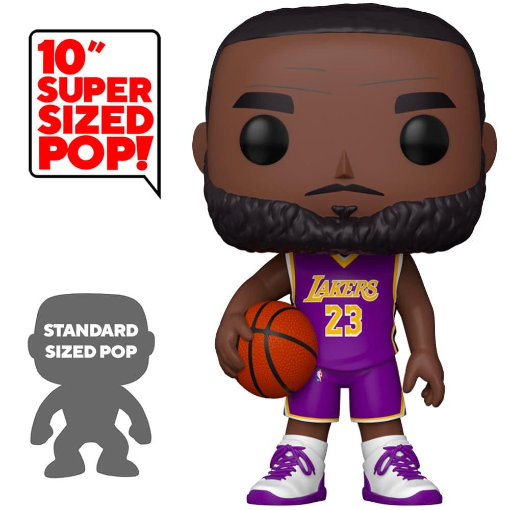 Funko Figures LeBron James Los Angeles Lakers Funko NBA Jumbo 10" 98 Pop Figure - Purple