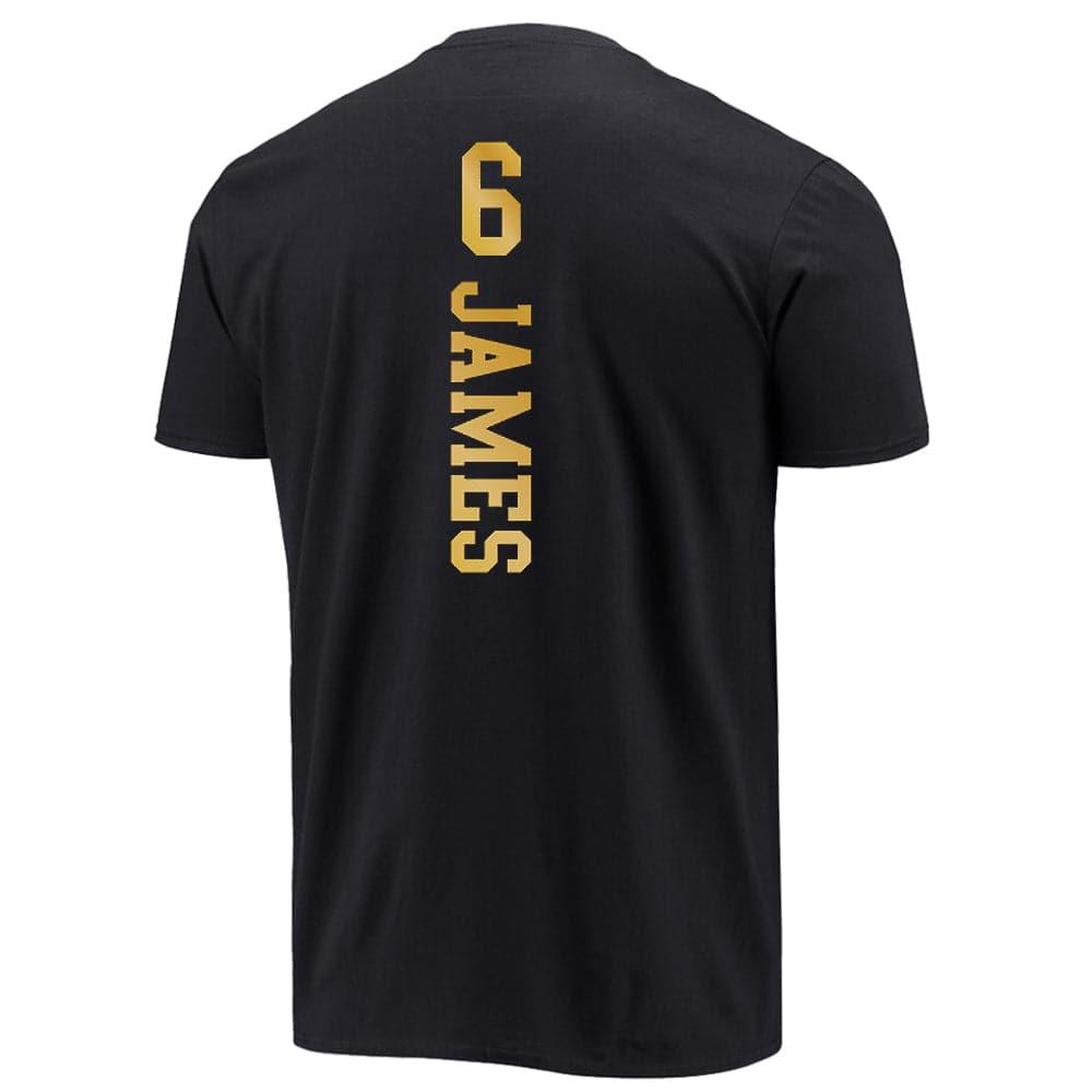 NBA Essentials T-Shirts LeBron James Los Angeles Lakers NBA Essentials Gold Player T-Shirt - Black