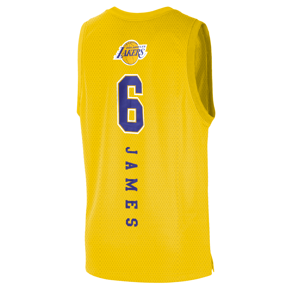 NBA Essentials Jerseys LeBron James Los Angeles Lakers NBA Essentials Name Number Jersey - Yellow