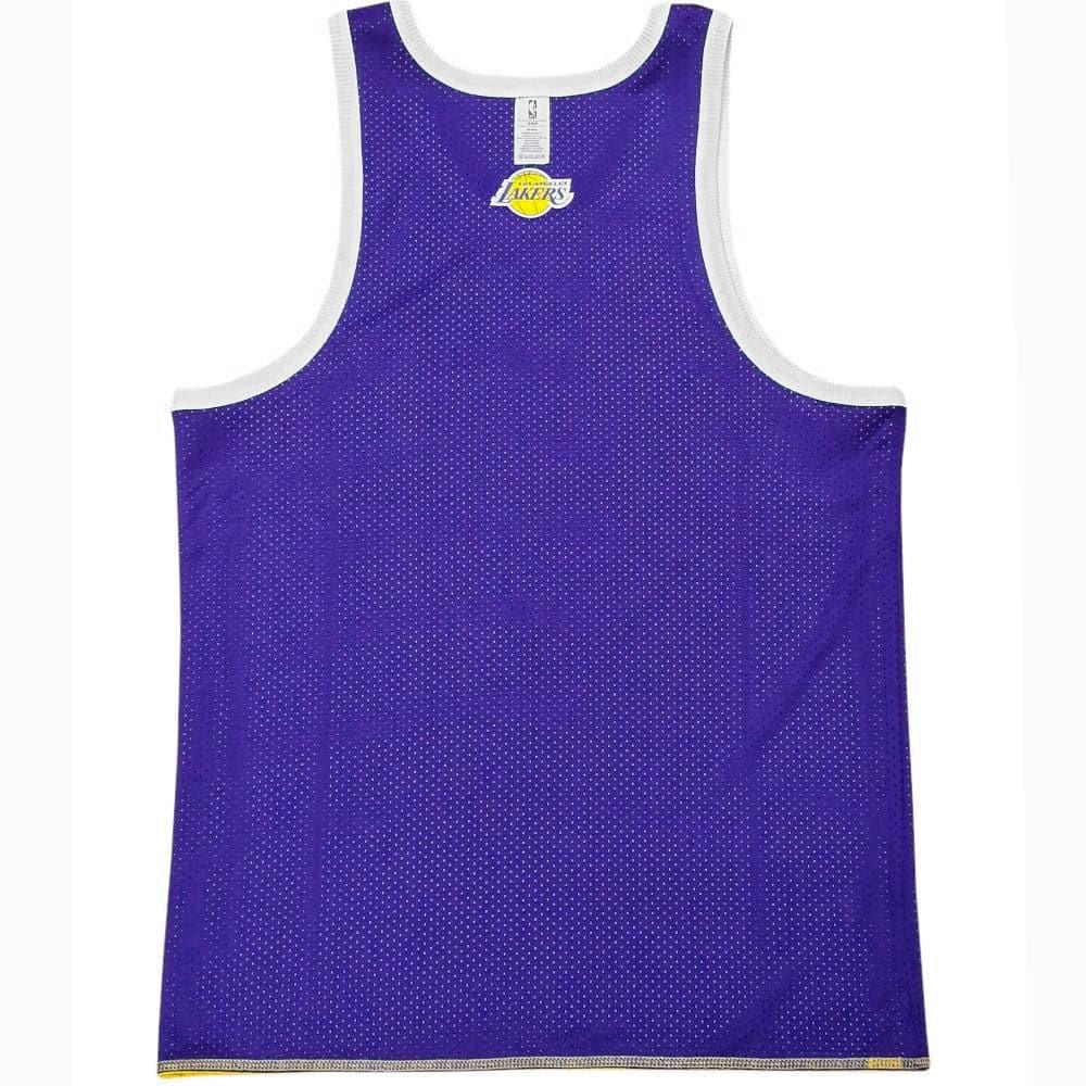 NBA Essentials Jerseys LeBron James Los Angeles Lakers NBA Essentials Reversible Mesh Tank - Gold/Purple