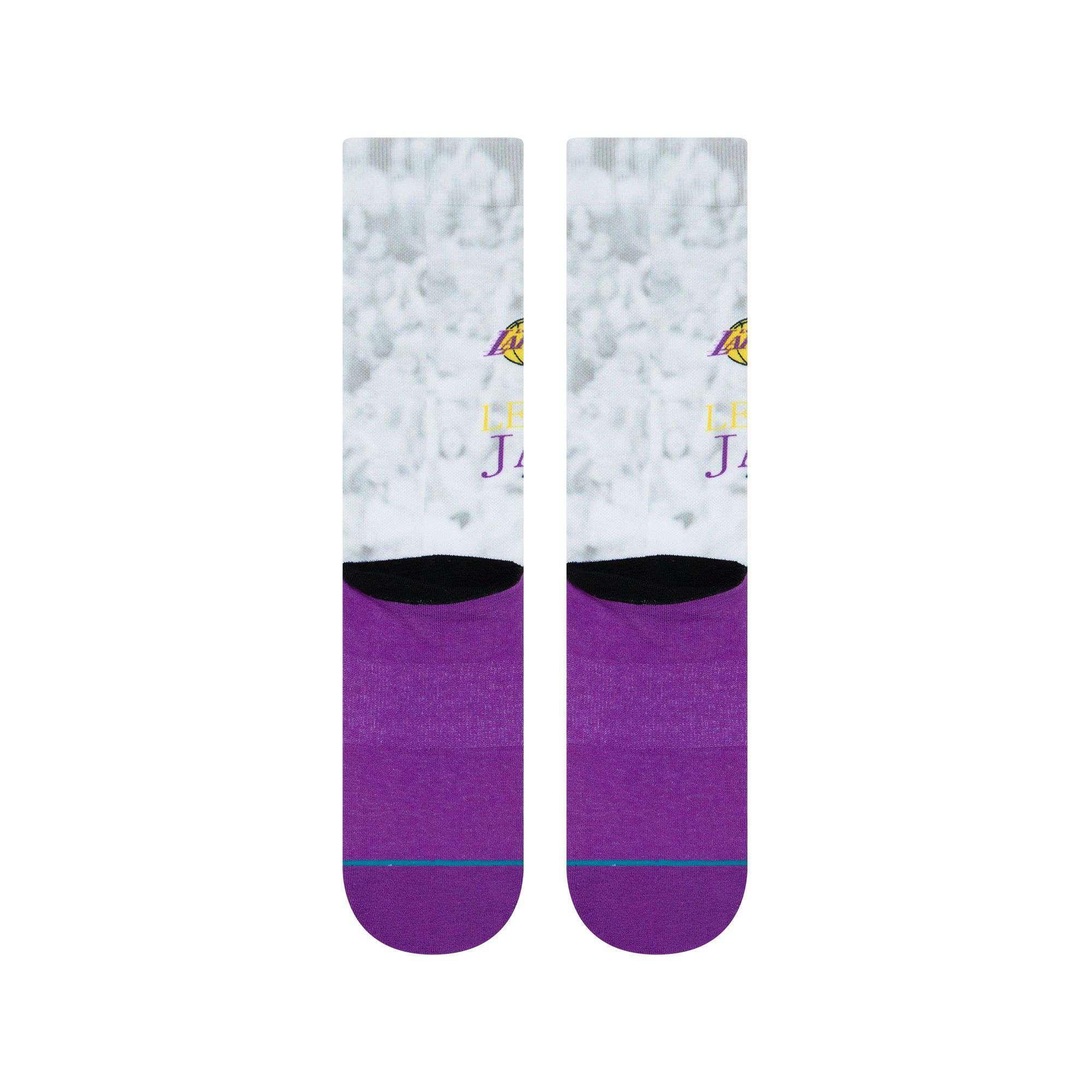 Stance Socks LeBron James Los Angeles Lakers Stance NBA Big Head Crew Socks