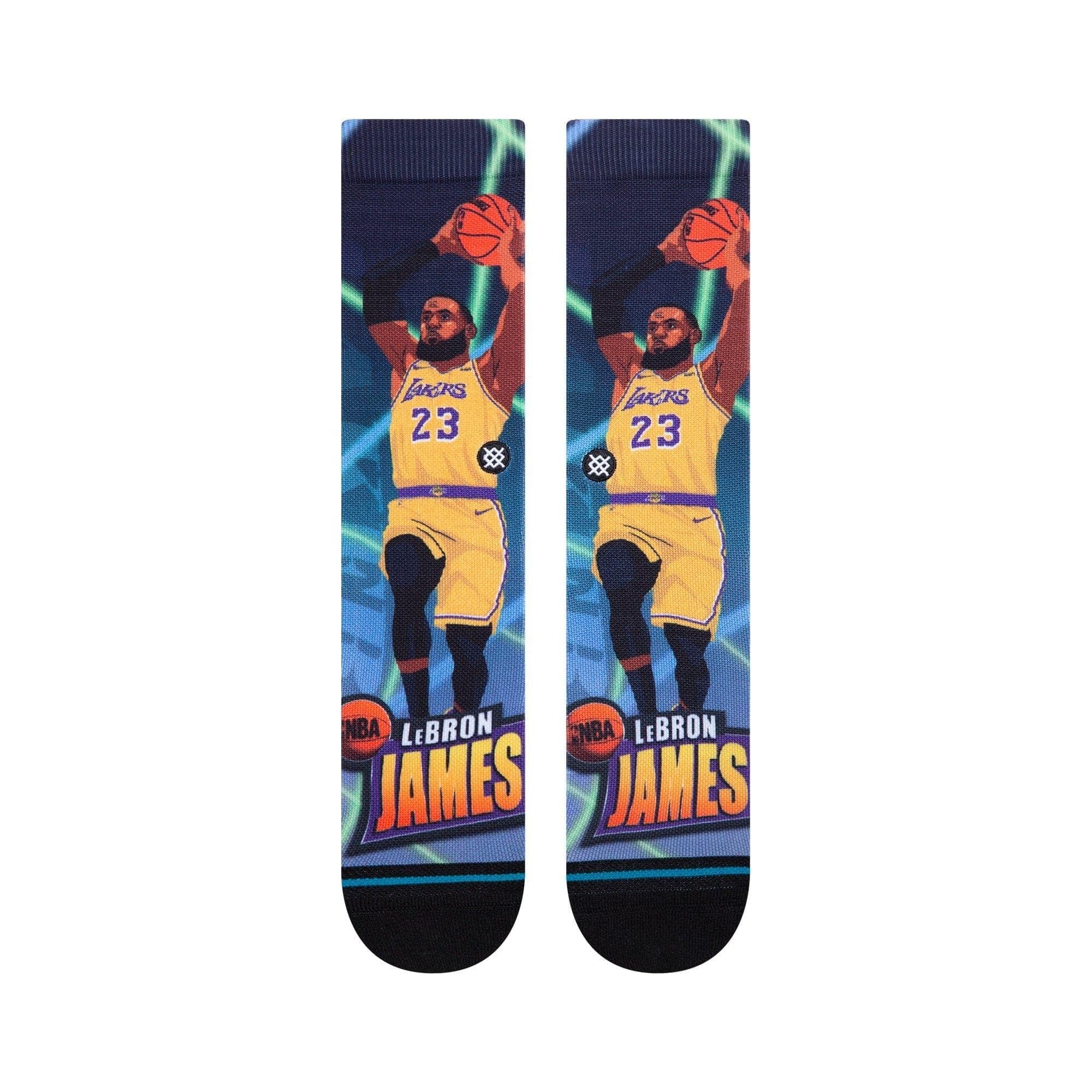 Stance Socks LeBron James Los Angeles Lakers Stance NBA Fast Break Player Crew Socks