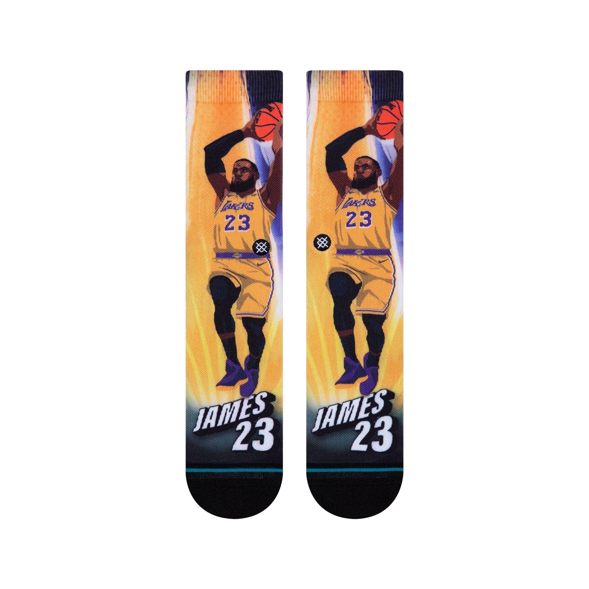Stance Socks LeBron James Los Angeles Lakers Stance NBA Rise Crew Socks
