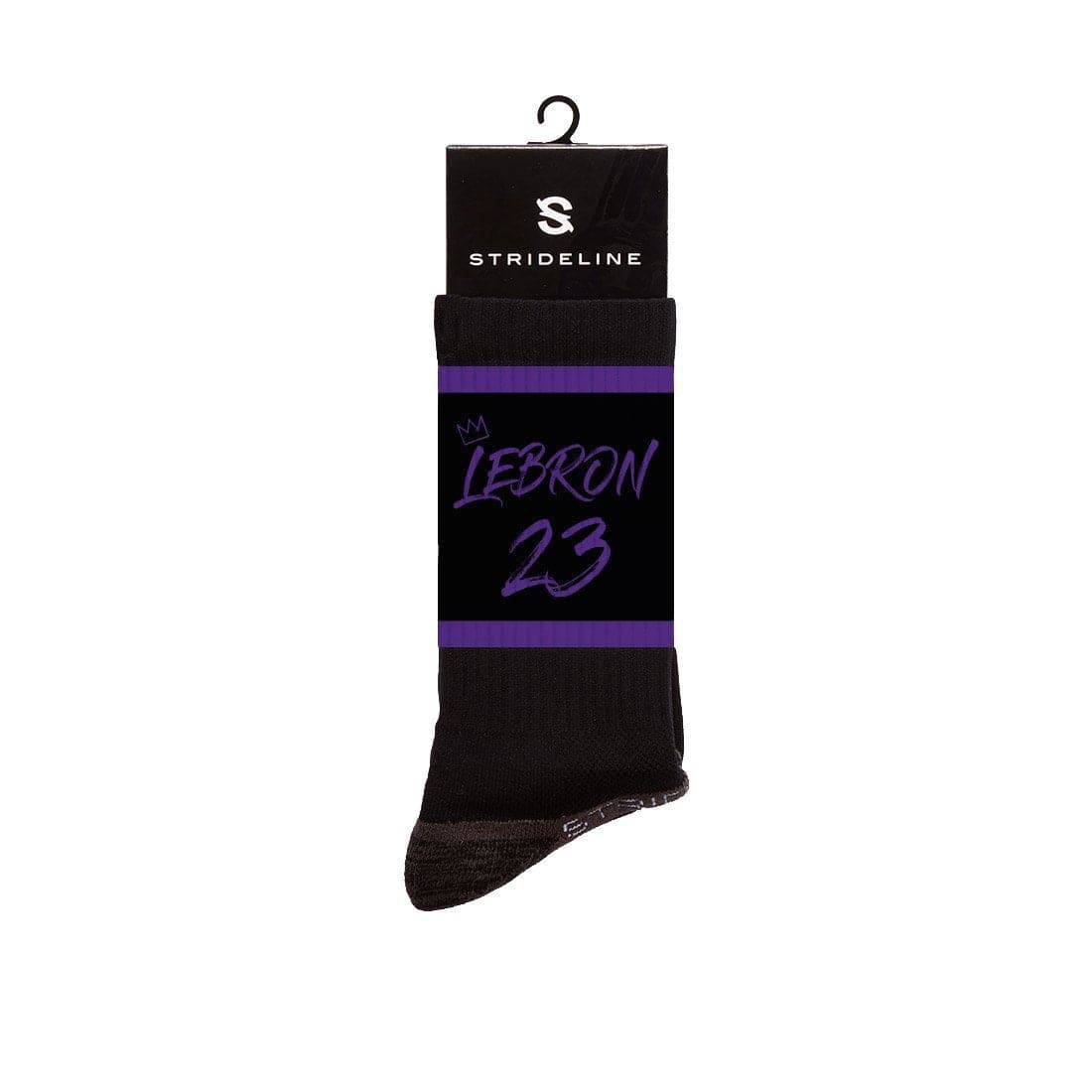 Strideline Socks M/L (8-12 US) LeBron James Los Angeles Lakers Strideline NBA King Premium Crew Socks - Black