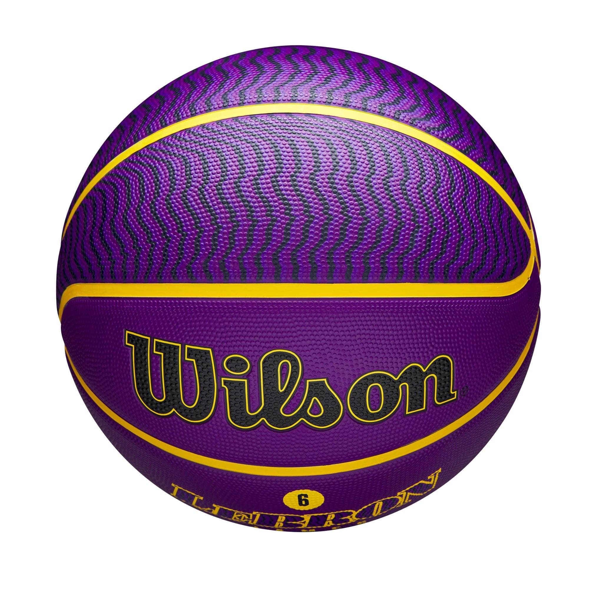 Wilson Sporting Goods Balls LeBron James Los Angeles Lakers Wilson NBA Icon #6 Full Size Basketball - Purple