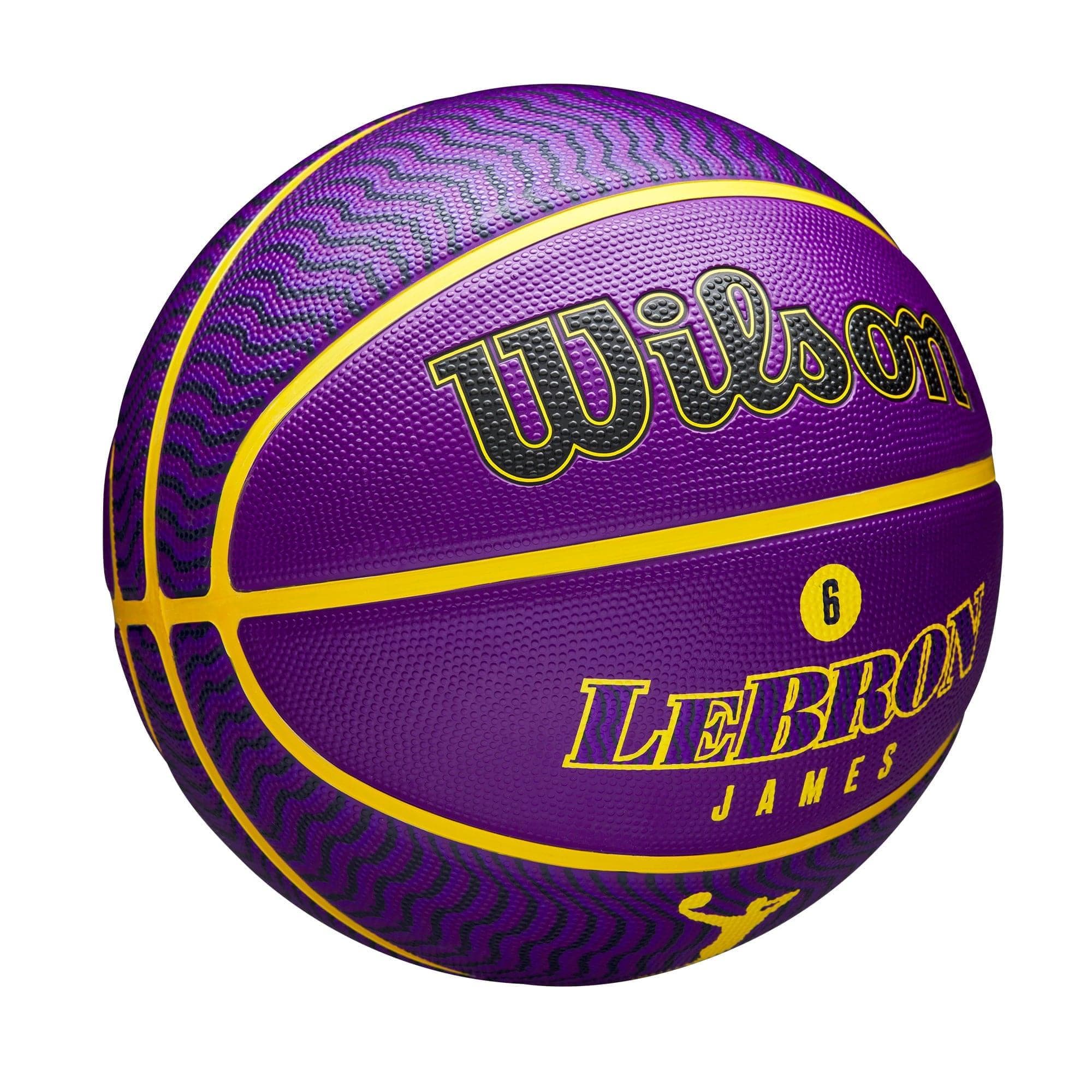 Wilson Sporting Goods Balls LeBron James Los Angeles Lakers Wilson NBA Icon #6 Full Size Basketball - Purple