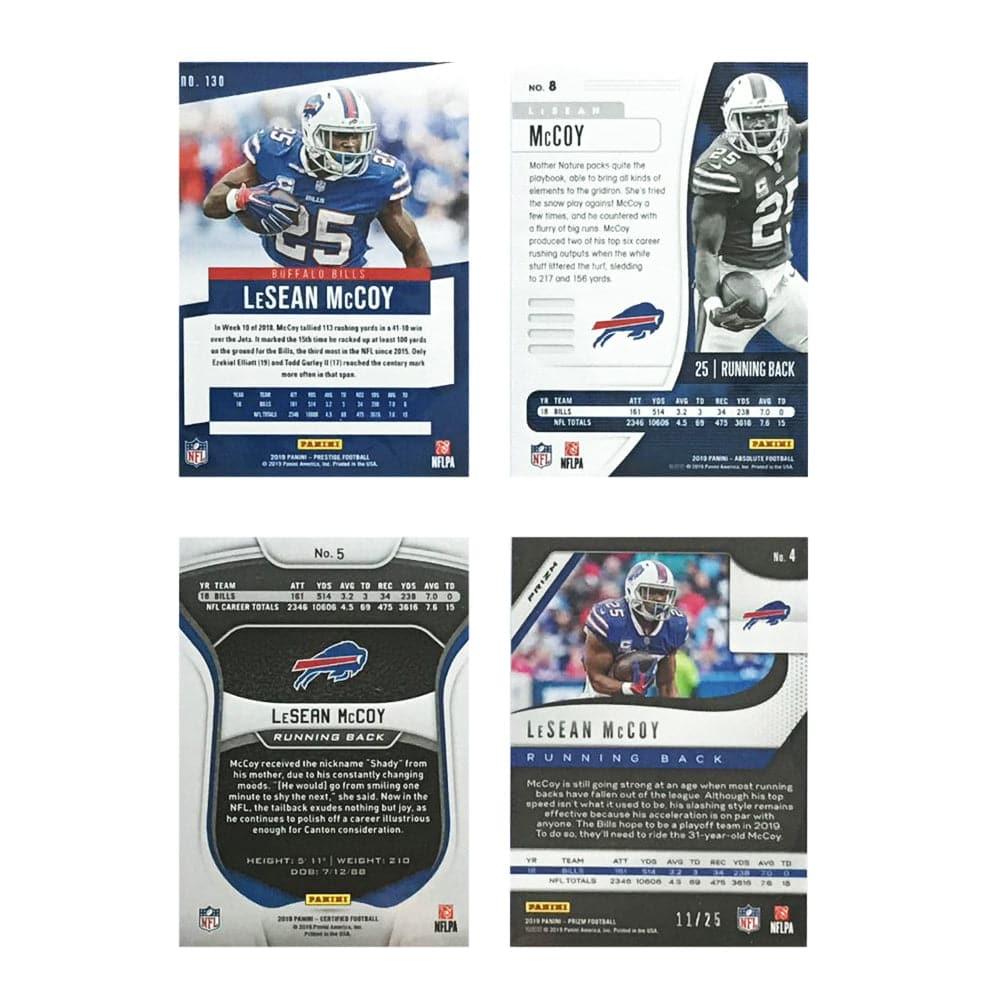 Panini Cards LeSean McCoy Buffalo Bills Panini NFL 4 Parallel Card Set