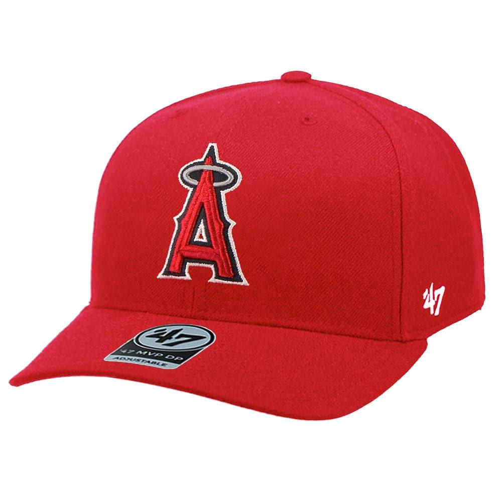 47 Brand Caps Los Angeles Angels ‘47 MLB Team MVP DP Pre-Curved Snapback Hat - Red