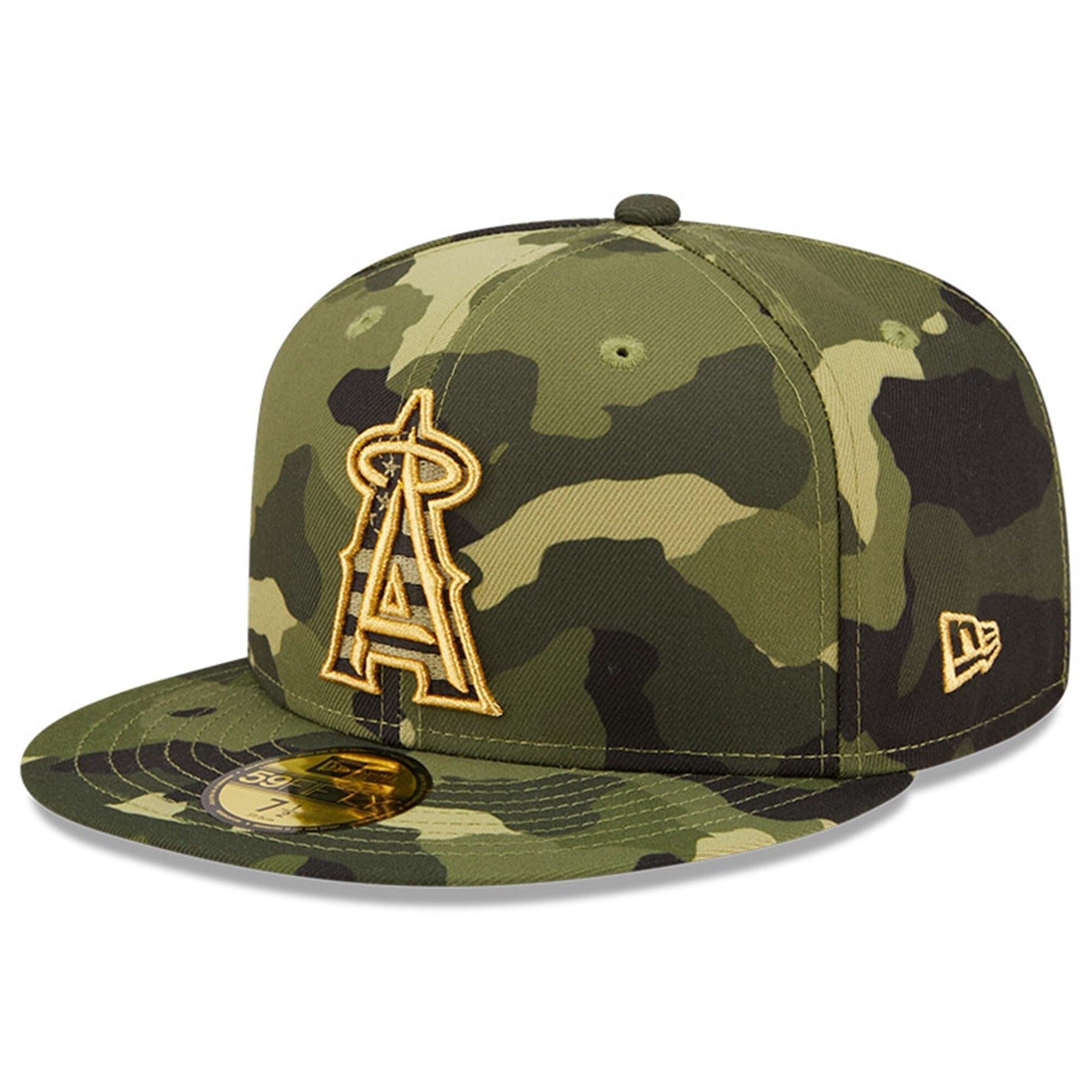 New Era Caps Los Angeles Angels New Era MLB 2022 Armed Forces 59FIFTY Fitted Hat - Camo