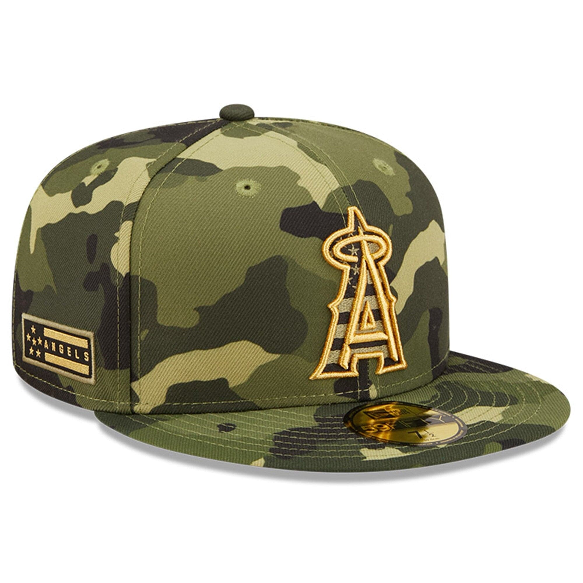 New Era Caps Los Angeles Angels New Era MLB 2022 Armed Forces 59FIFTY Fitted Hat - Camo