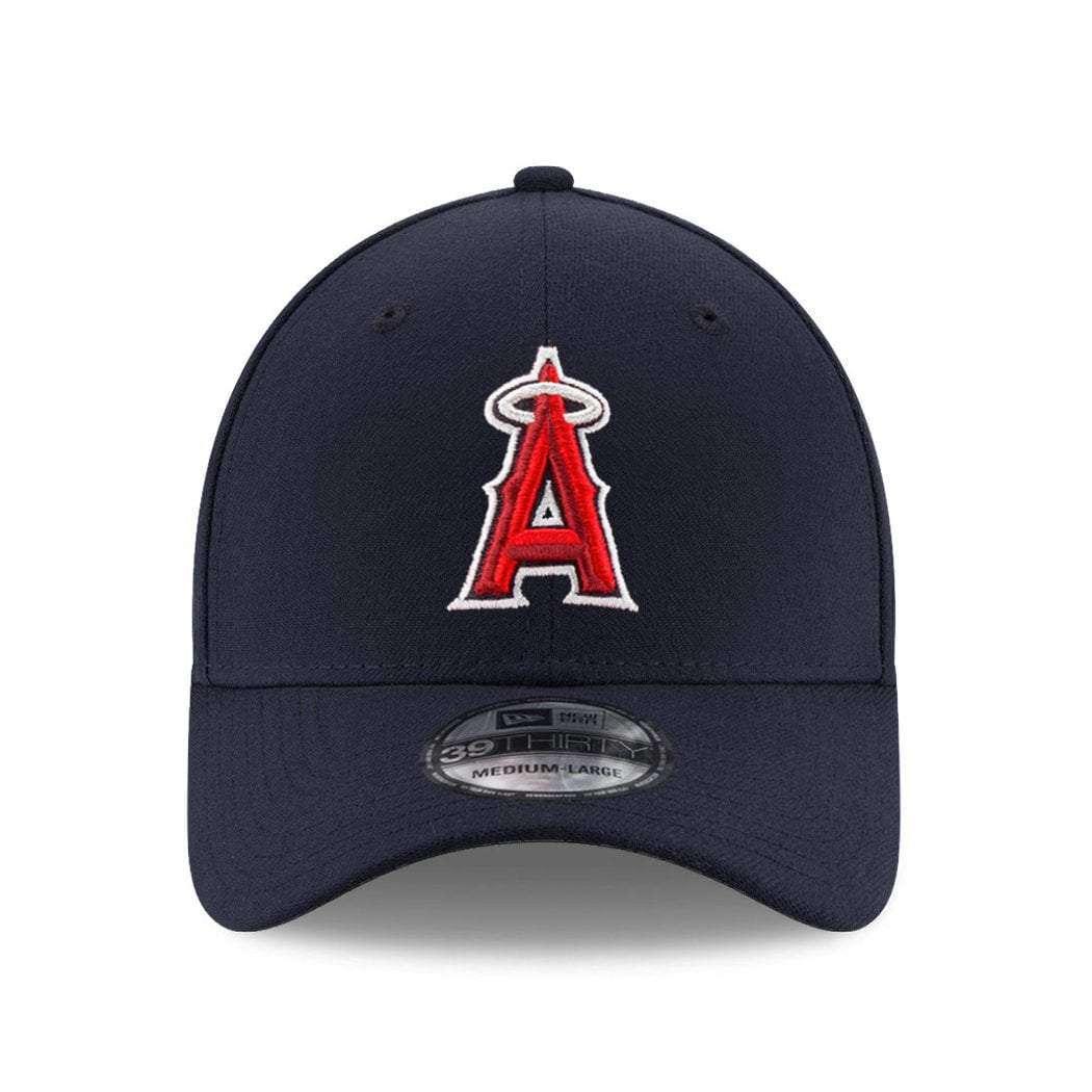 New Era Caps Los Angeles Angels New Era MLB Alt Logo 39THIRTY Stretch-Fit Curve Hat - Navy