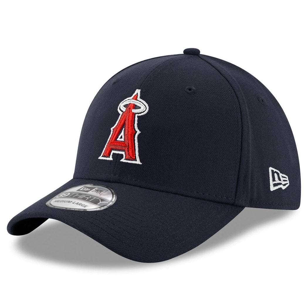 New Era Caps Los Angeles Angels New Era MLB Alt Logo 39THIRTY Stretch-Fit Curve Hat - Navy