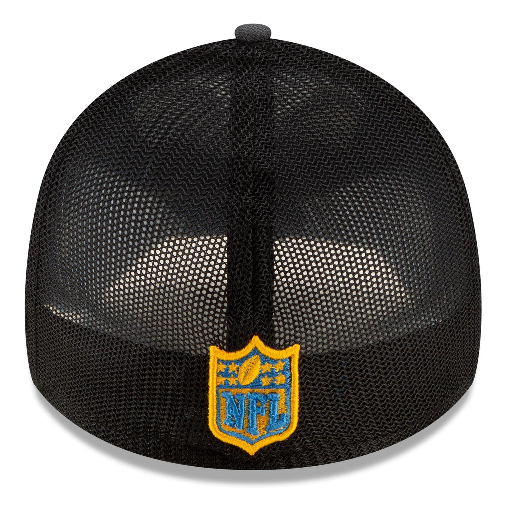 New Era Caps Los Angeles Chargers New Era 2021 NFL Draft 39THIRTY Flex Fit Curve Hat - Graphite