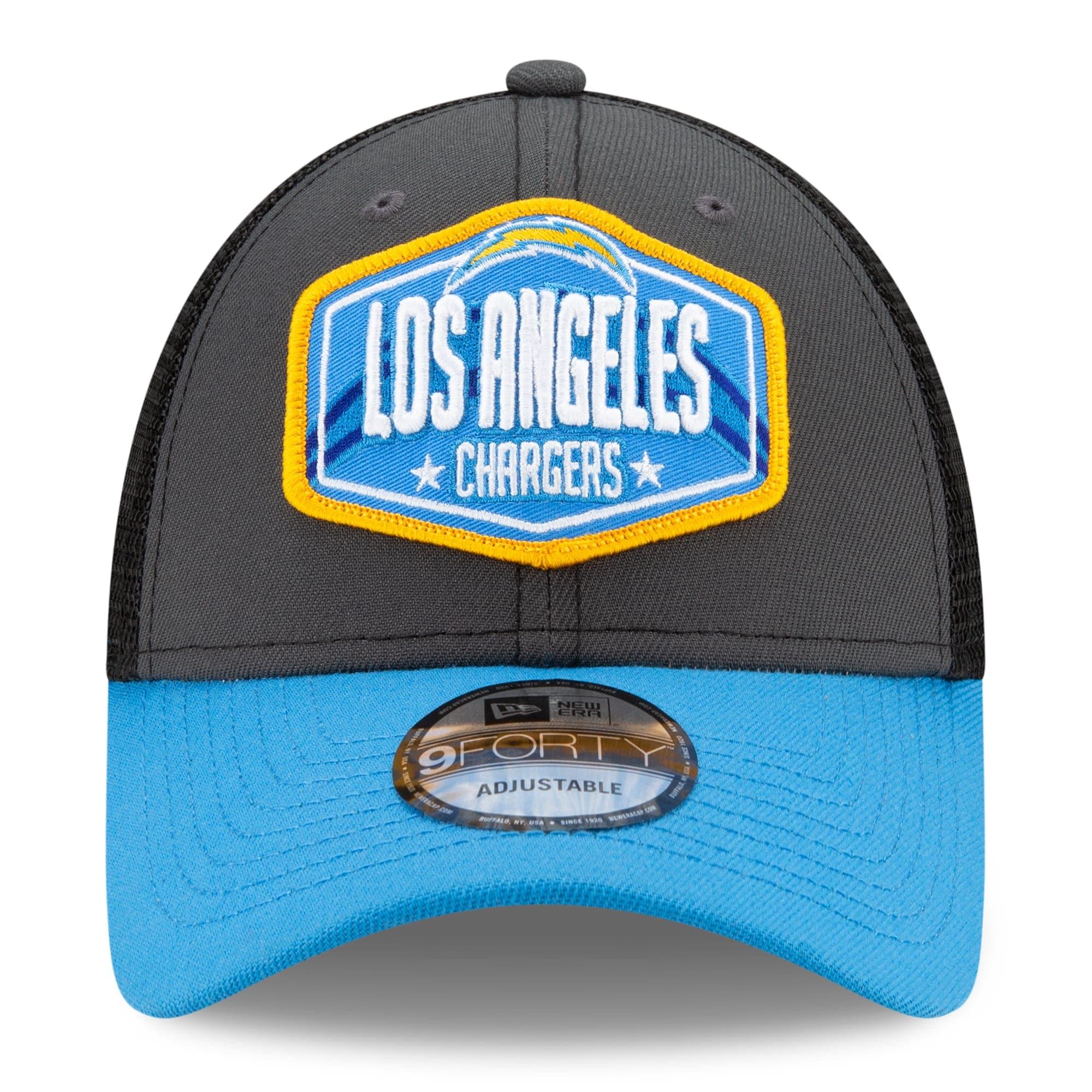 New Era Caps Los Angeles Chargers New Era 2021 NFL Draft 9FORTY Snapback Curve Hat - Graphite
