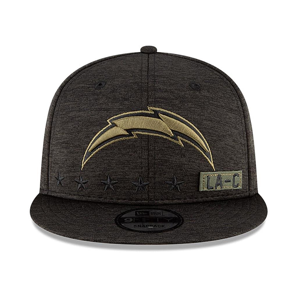 New Era Caps Los Angeles Chargers New Era NFL 2020 Salute To Service 9FIFTY Snapback Hat - Black