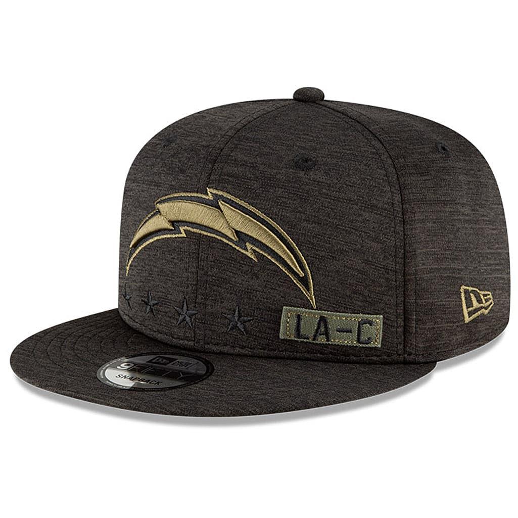 New Era Caps Los Angeles Chargers New Era NFL 2020 Salute To Service 9FIFTY Snapback Hat - Black
