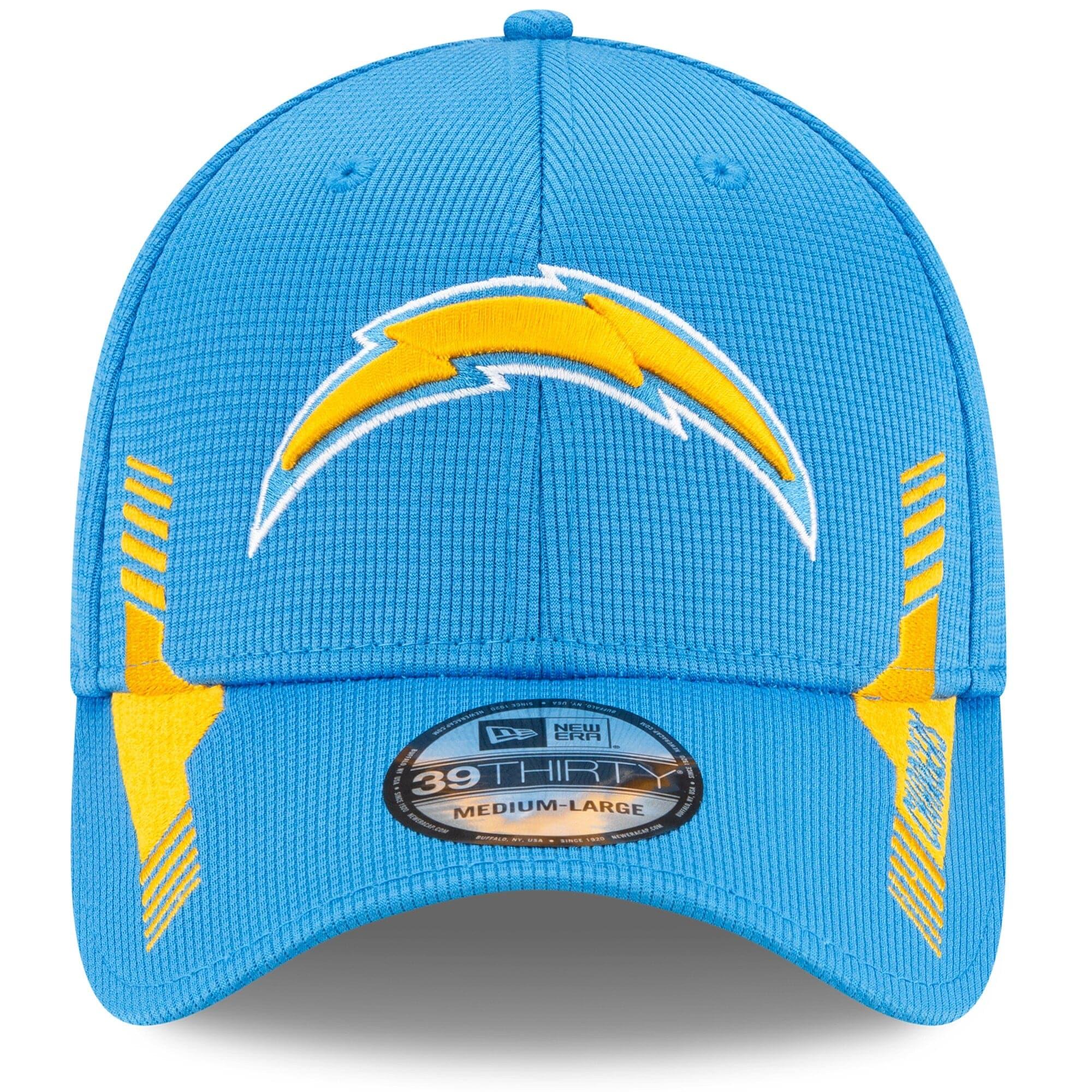 New Era Caps Los Angeles Chargers New Era NFL 2021 Sideline Home 39THIRTY Flex Fit Hat - Blue