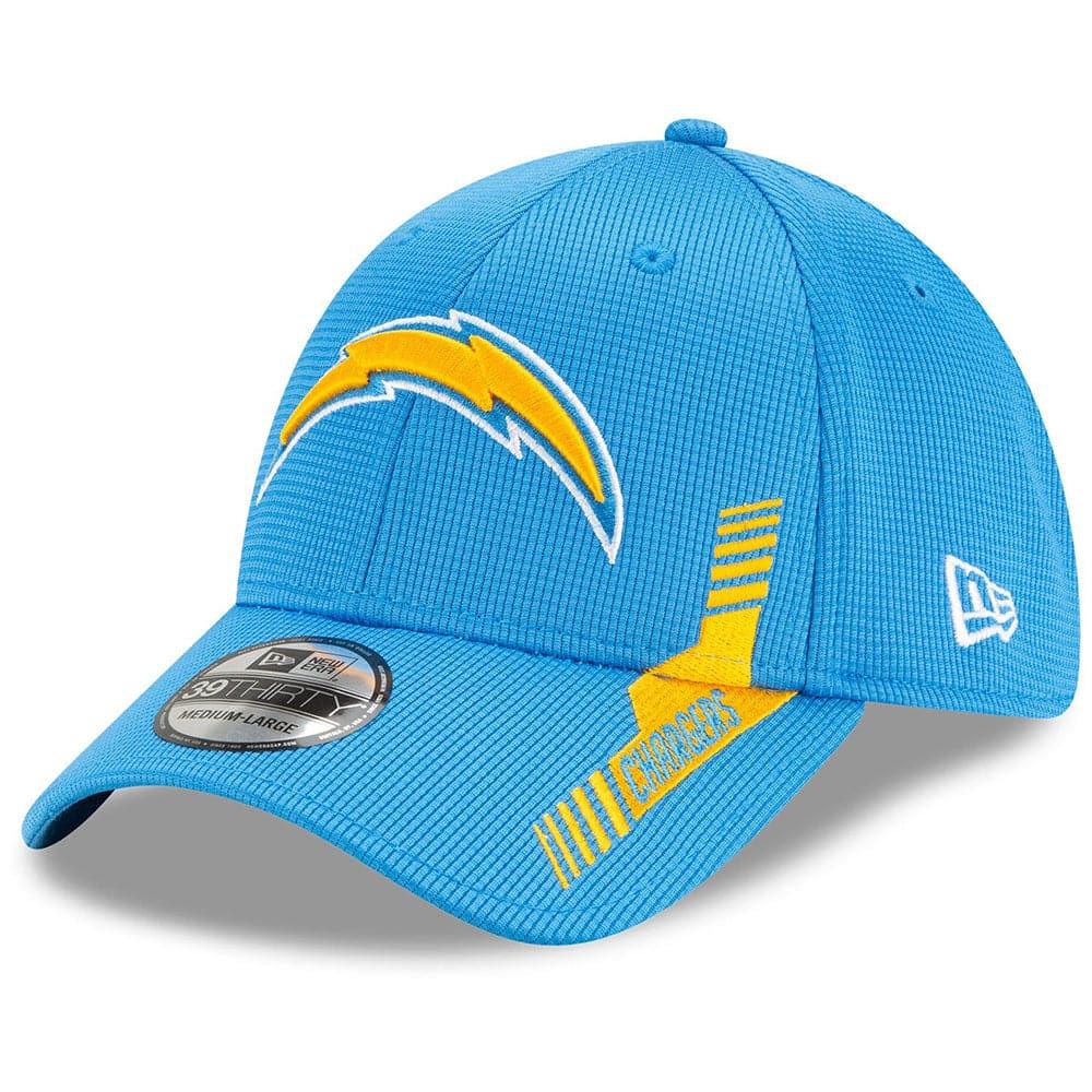 New Era Caps Los Angeles Chargers New Era NFL 2021 Sideline Home 39THIRTY Flex Fit Hat - Blue