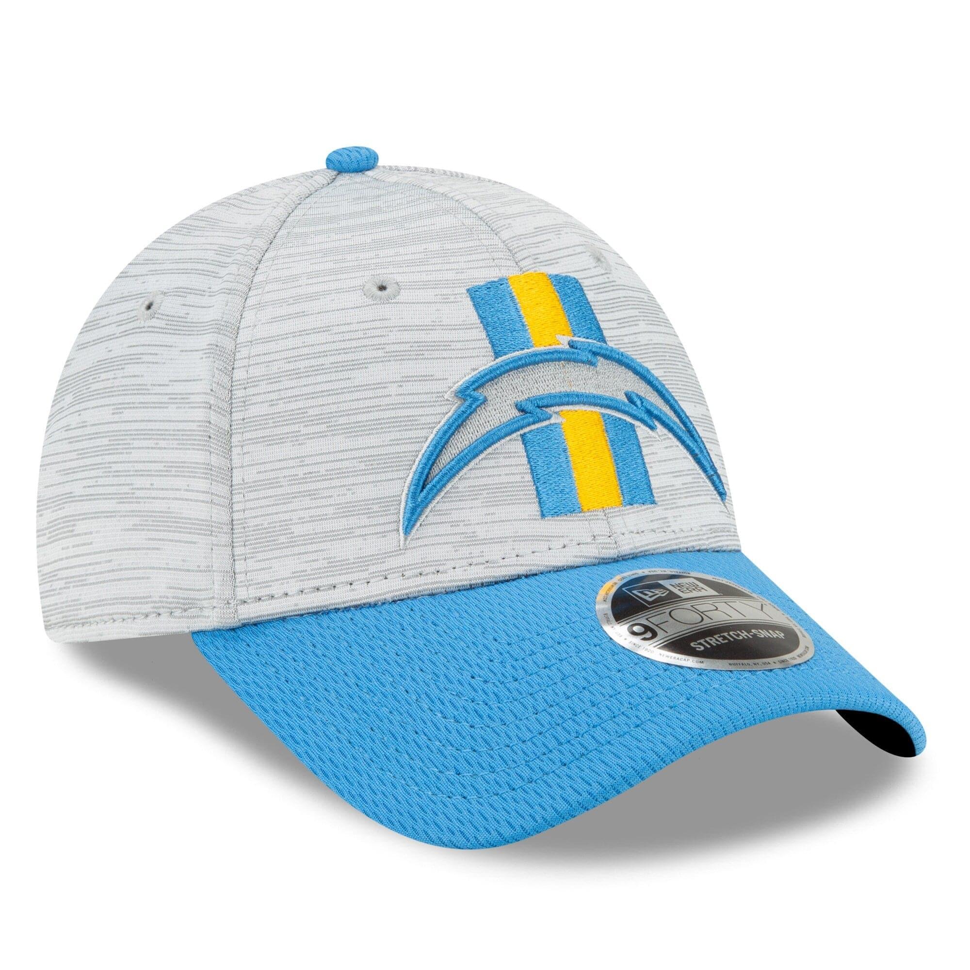 New Era Caps Los Angeles Chargers New Era NFL 2021 Training Camp 9FORTY Curve Stretch Snapback Hat - Grey