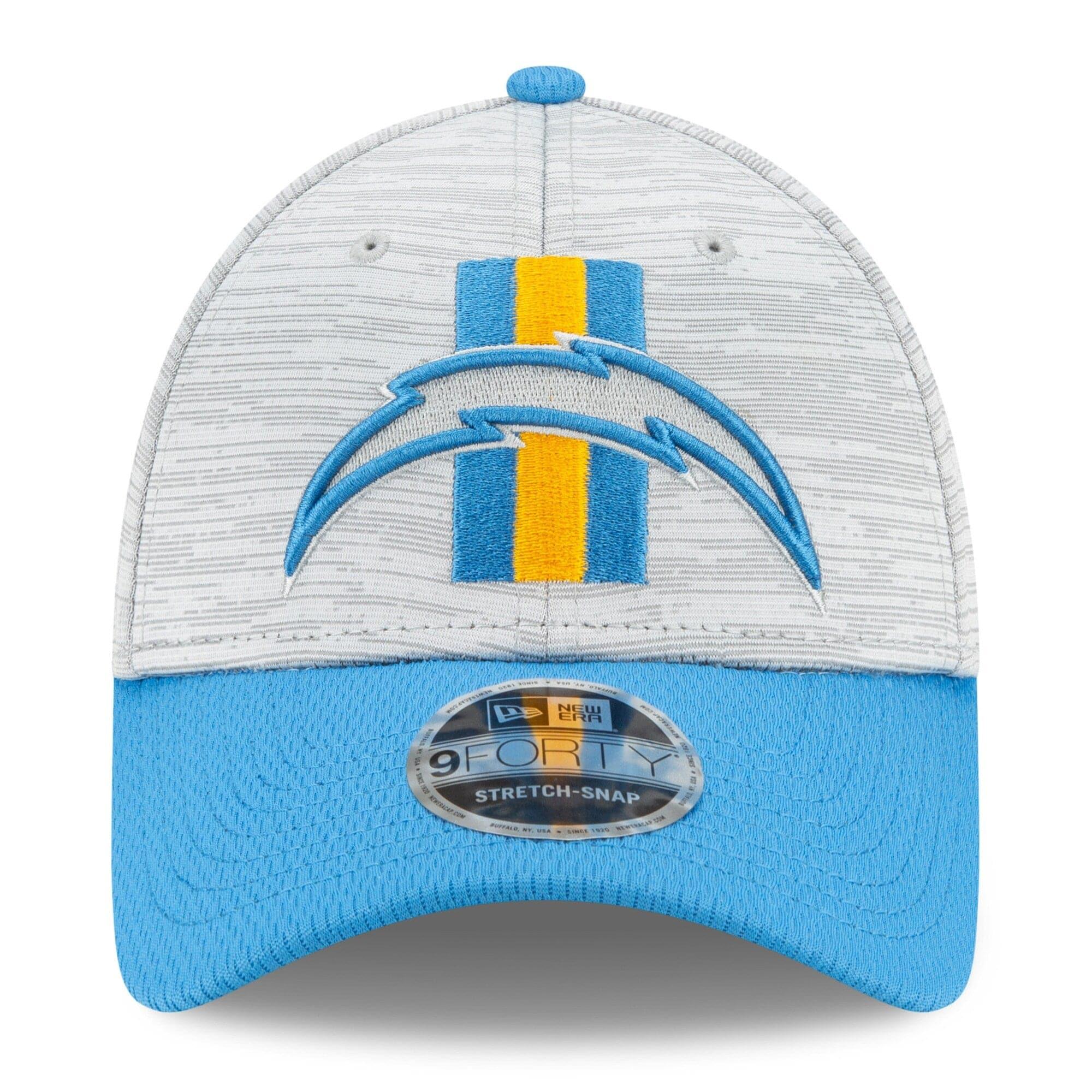 New Era Caps Los Angeles Chargers New Era NFL 2021 Training Camp 9FORTY Curve Stretch Snapback Hat - Grey