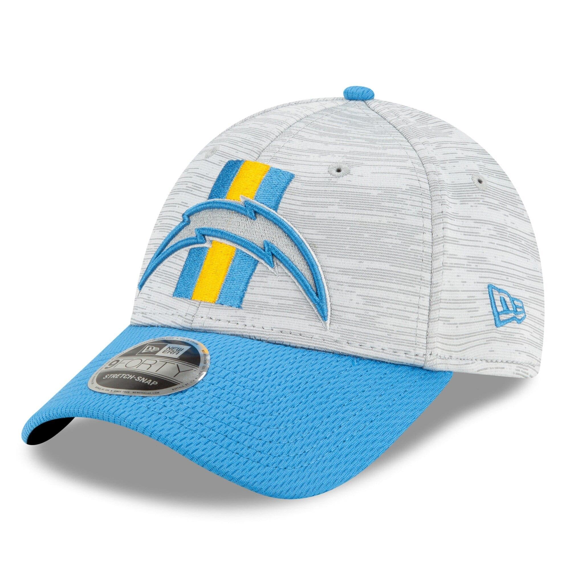 New Era Caps Los Angeles Chargers New Era NFL 2021 Training Camp 9FORTY Curve Stretch Snapback Hat - Grey