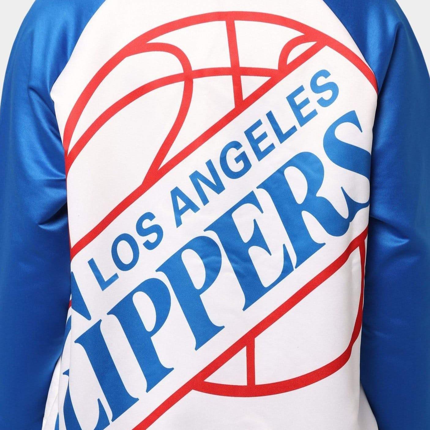 Mitchell And Ness Jackets Los Angeles Clippers Mitchell & Ness NBA Colossal Premium HWC Jacket - White
