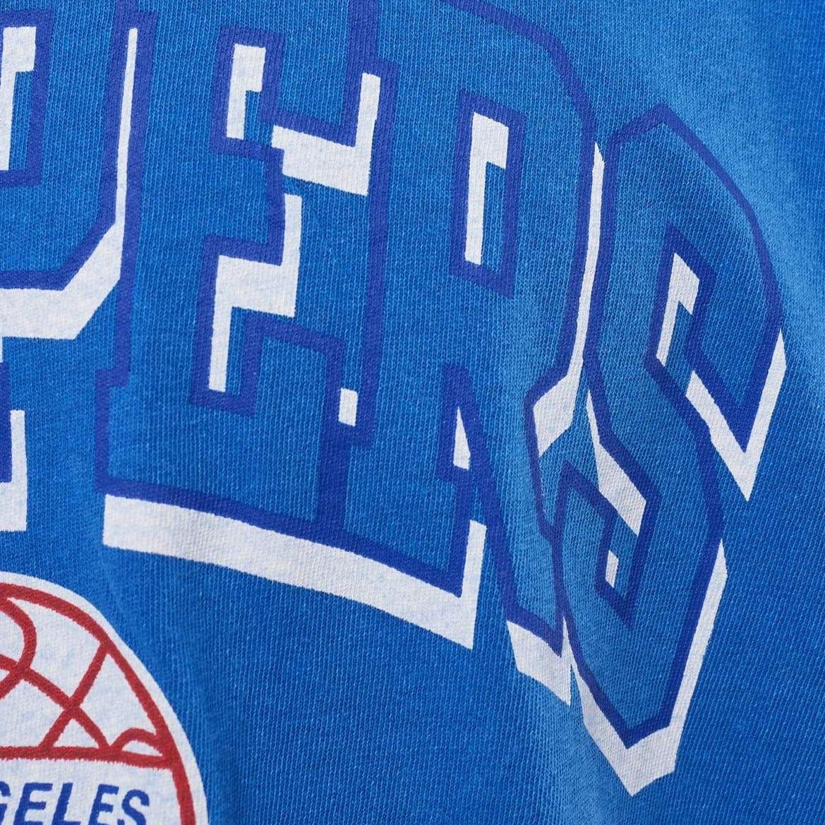 Mitchell And Ness T-Shirts Los Angeles Clippers Mitchell & Ness NBA HWC Keyline Vintage T-Shirt - Faded Blue