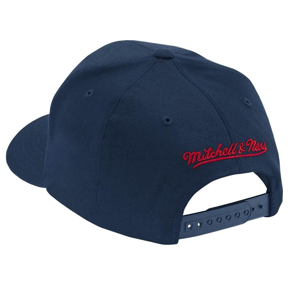 Mitchell And Ness Caps Los Angeles Clippers Mitchell & Ness NBA Red & White 110 Curve Snapback Hat - Navy