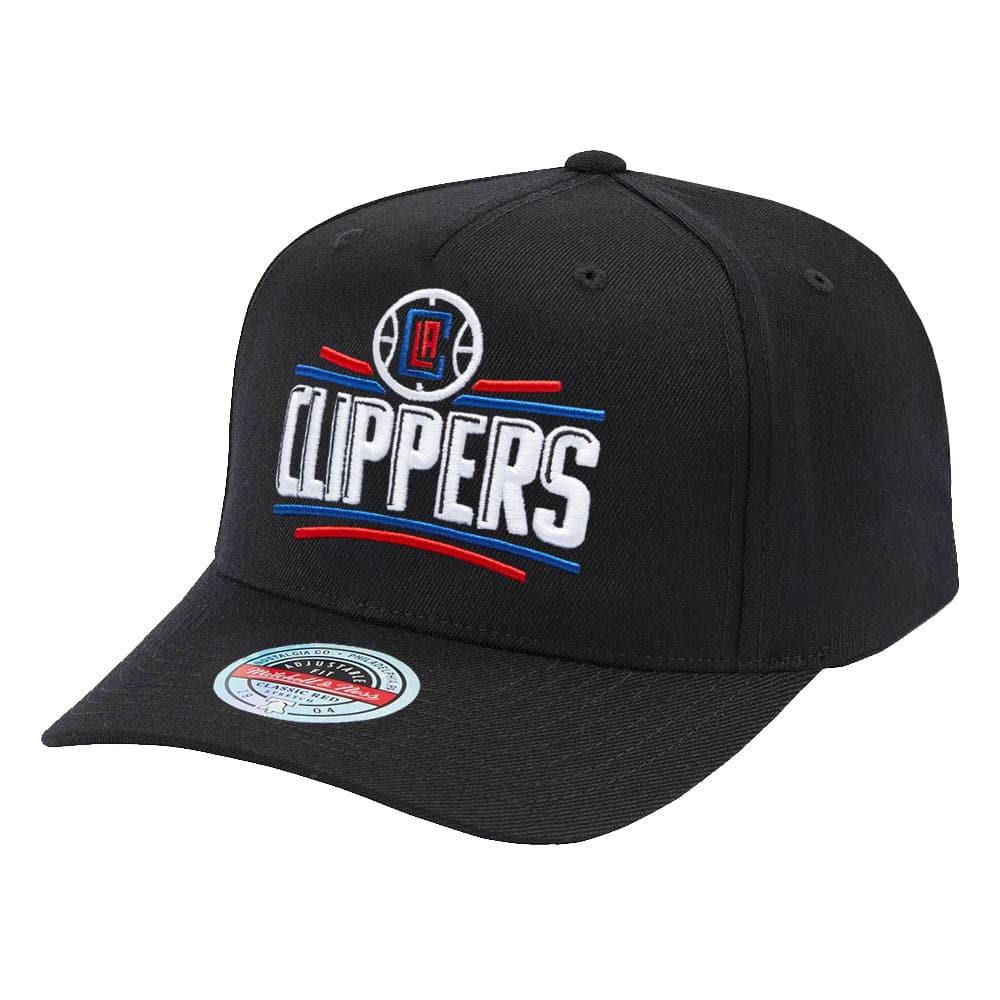 Mitchell And Ness Caps Los Angeles Clippers Mitchell & Ness NBA Team Classic Red Snapback Hat - Black